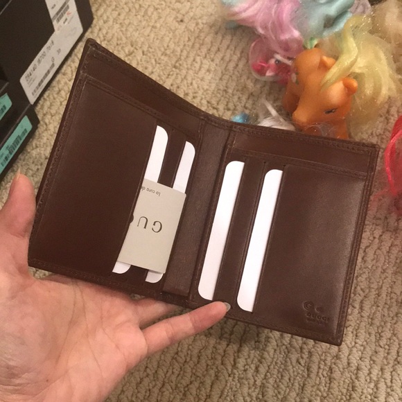 NWT Authentic Gucci Woven GG Tall Bifold Wallet - Picture 4 of 8